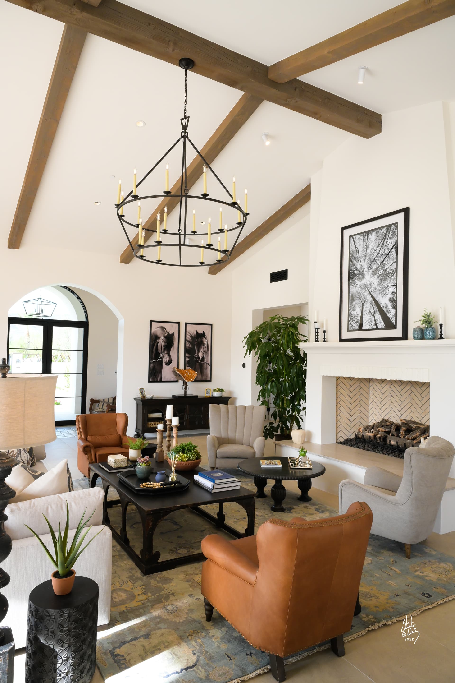 Luxury equestrian estate interior design by ID by Gwen - Modern architecture and elegant interiors in Pacific Northwest setting